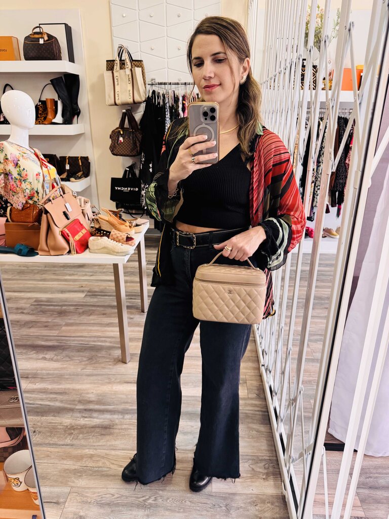 Chanel Quilted Cavier Vanity Case