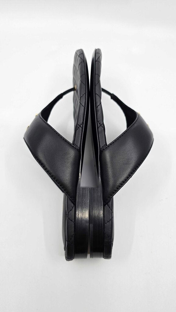 Chanel 2026 Lambskin Leather Golden CC Logo Flat Thong Sandals