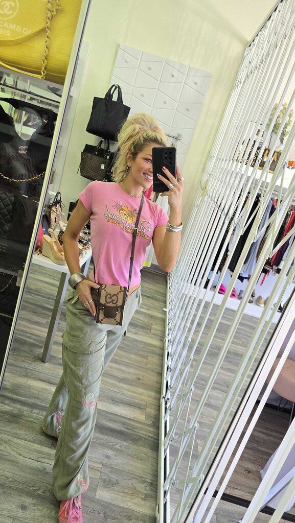 Gucci 1955 Horsebit Mini Phone Bag GG jumbo canvas