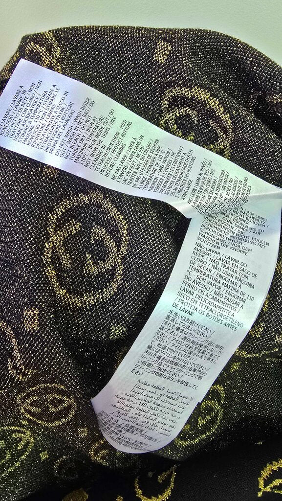 Gucci Lurex Knit Wool GG Button Front Cardigan