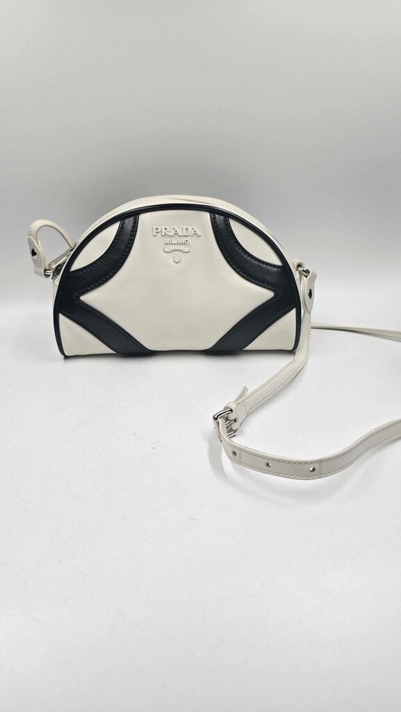 PRADA BOWLING BAG WHI/BLK