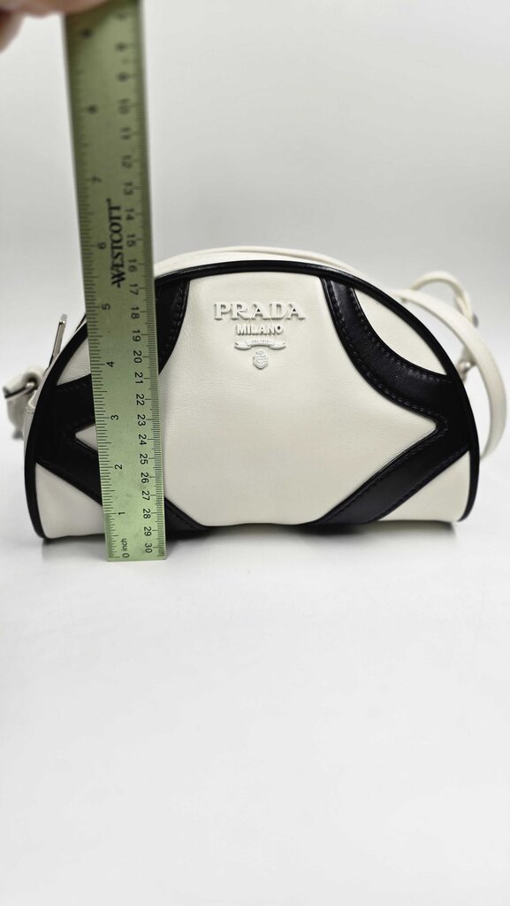 PRADA BOWLING BAG WHI/BLK