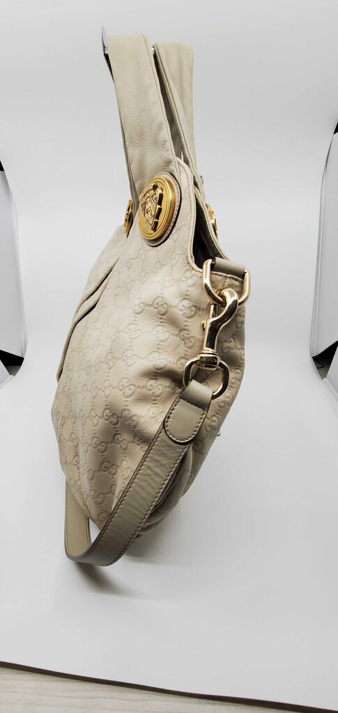GUCCI VINTAGE HYSTERIA LEATHER BAG-WHT