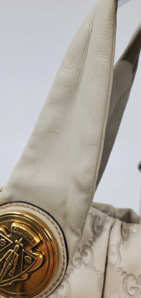 GUCCI VINTAGE HYSTERIA LEATHER BAG-WHT