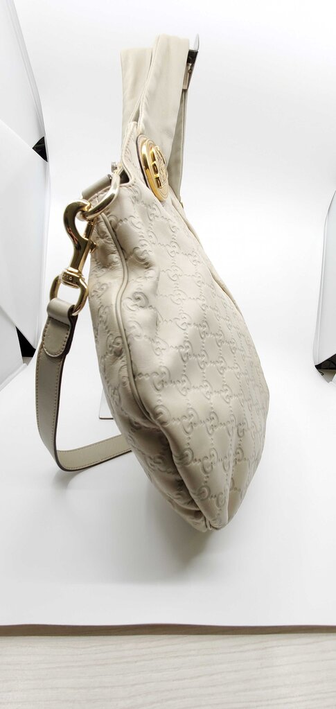 GUCCI VINTAGE HYSTERIA LEATHER BAG-WHT