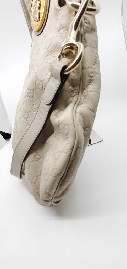 GUCCI VINTAGE HYSTERIA LEATHER BAG-WHT