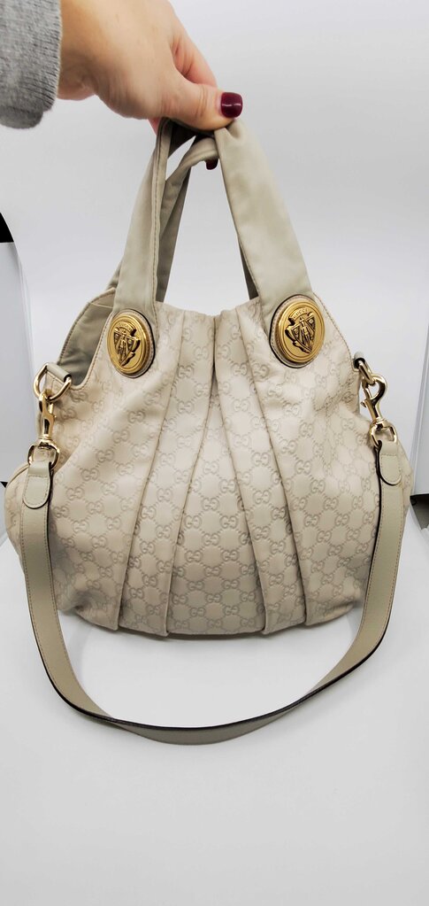 GUCCI VINTAGE HYSTERIA LEATHER BAG-WHT