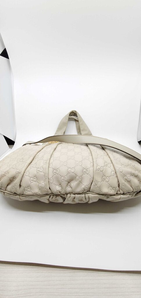 GUCCI VINTAGE HYSTERIA LEATHER BAG-WHT