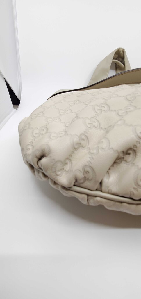 GUCCI VINTAGE HYSTERIA LEATHER BAG-WHT