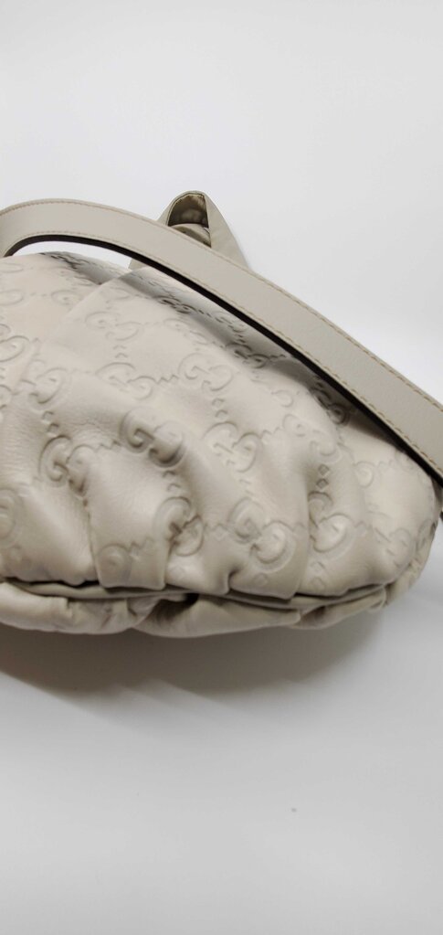 GUCCI VINTAGE HYSTERIA LEATHER BAG-WHT