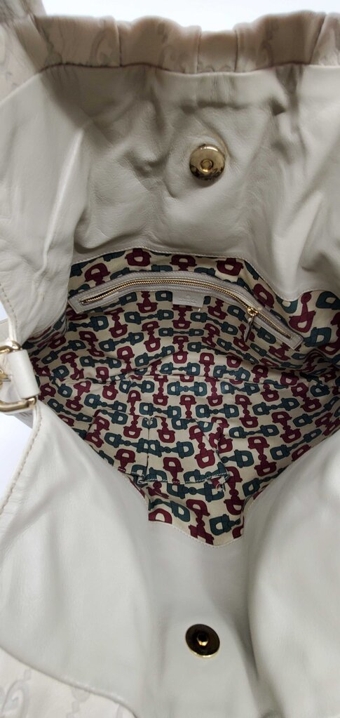GUCCI VINTAGE HYSTERIA LEATHER BAG-WHT