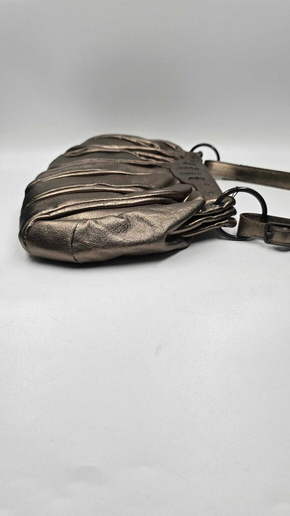 Bottega Veneta Vintage Shoulder Bag Pewter Leather