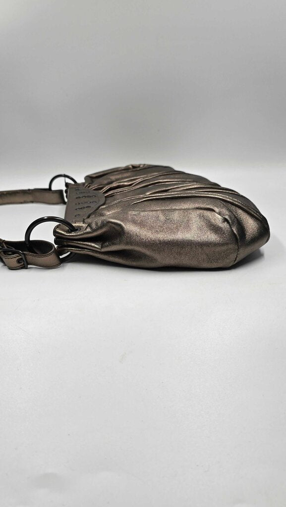 Bottega Veneta Vintage Shoulder Bag Pewter Leather