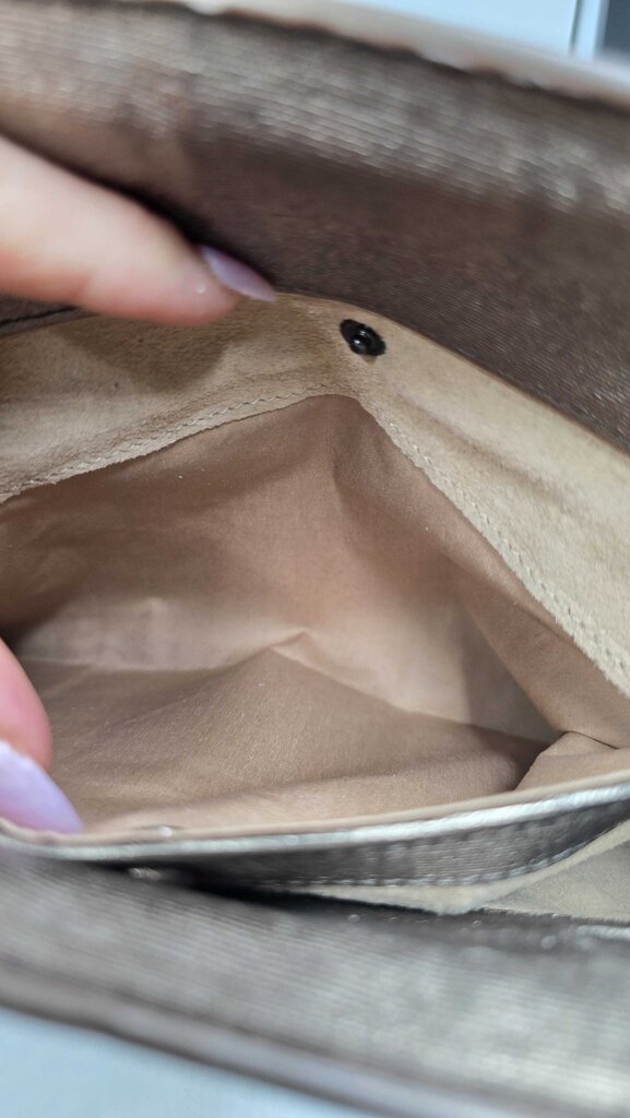 Bottega Veneta Vintage Shoulder Bag Pewter Leather