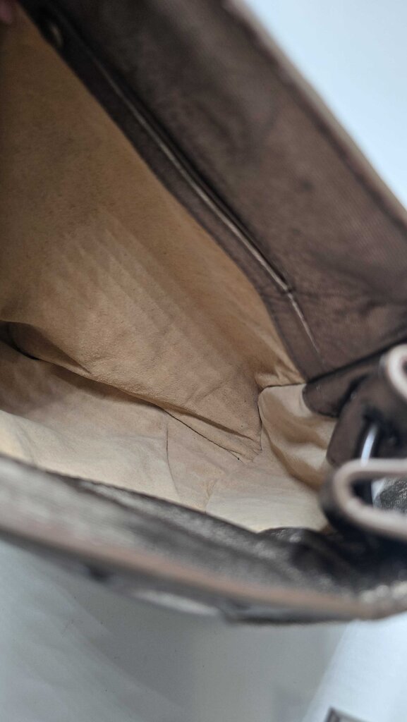 Bottega Veneta Vintage Shoulder Bag Pewter Leather