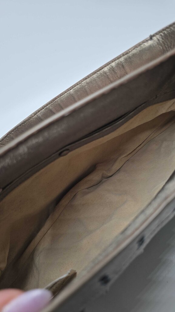 Bottega Veneta Vintage Shoulder Bag Pewter Leather