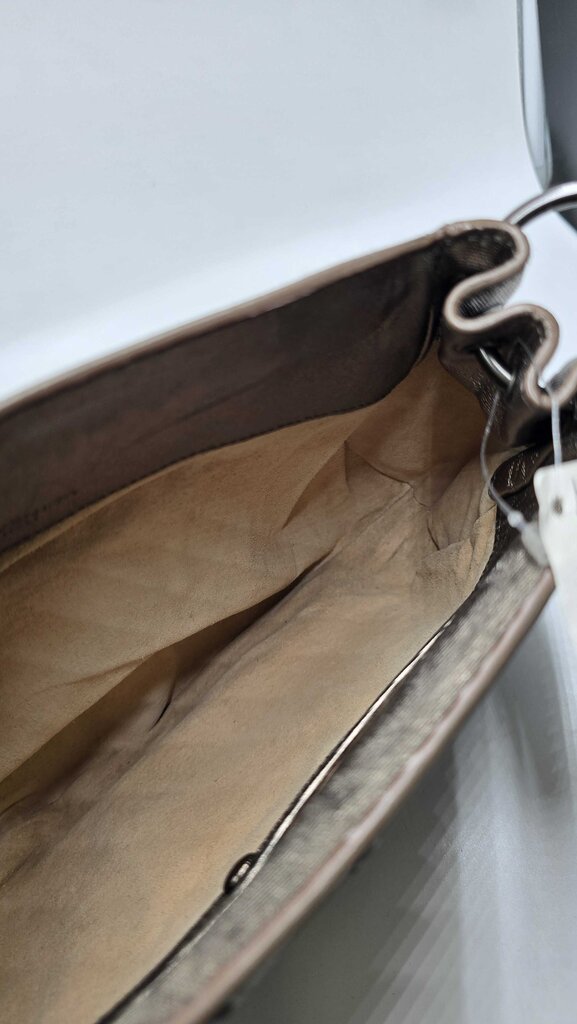 Bottega Veneta Vintage Shoulder Bag Pewter Leather