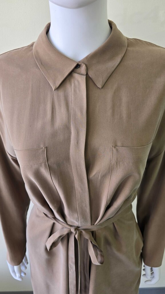 CADMIO BELTED SILK SHIRT DRESS