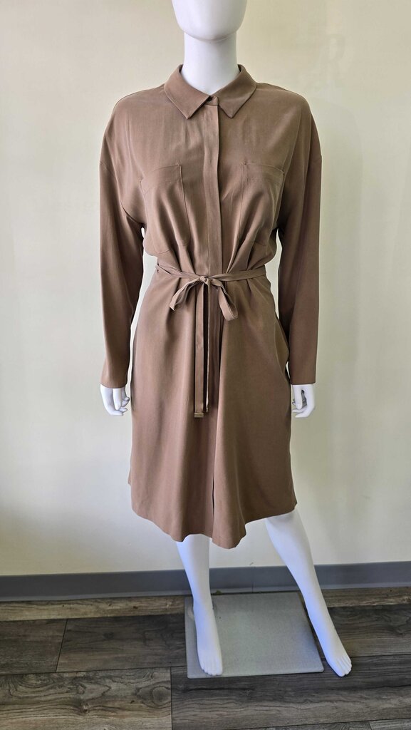 CADMIO BELTED SILK SHIRT DRESS
