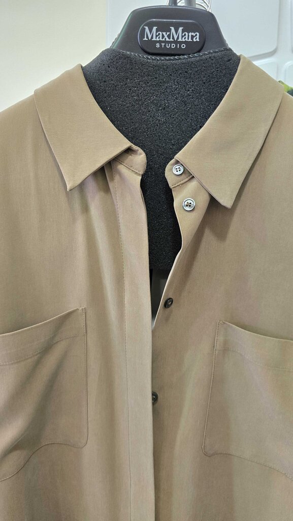 CADMIO BELTED SILK SHIRT DRESS