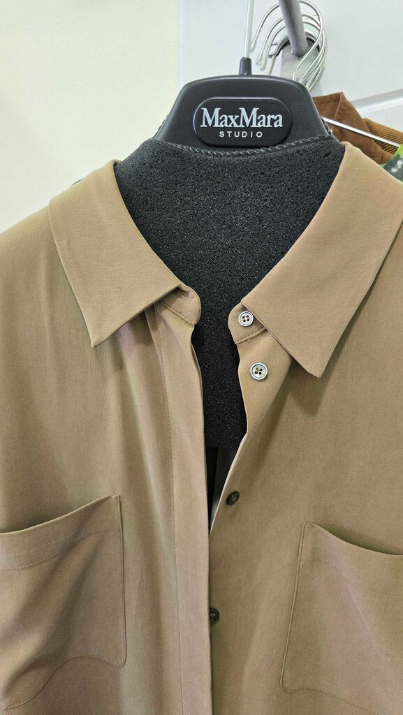 CADMIO BELTED SILK SHIRT DRESS