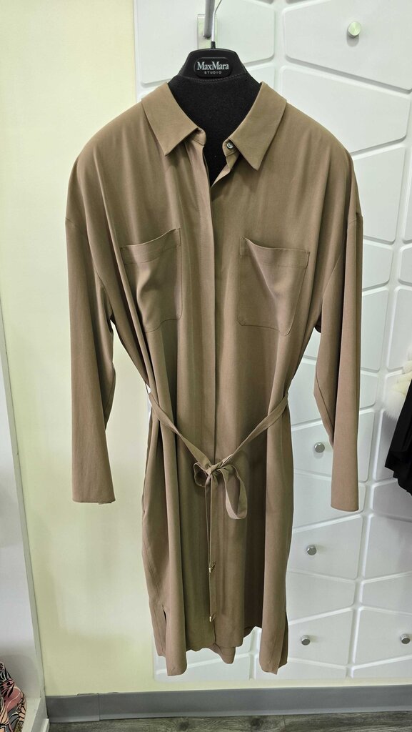 CADMIO BELTED SILK SHIRT DRESS