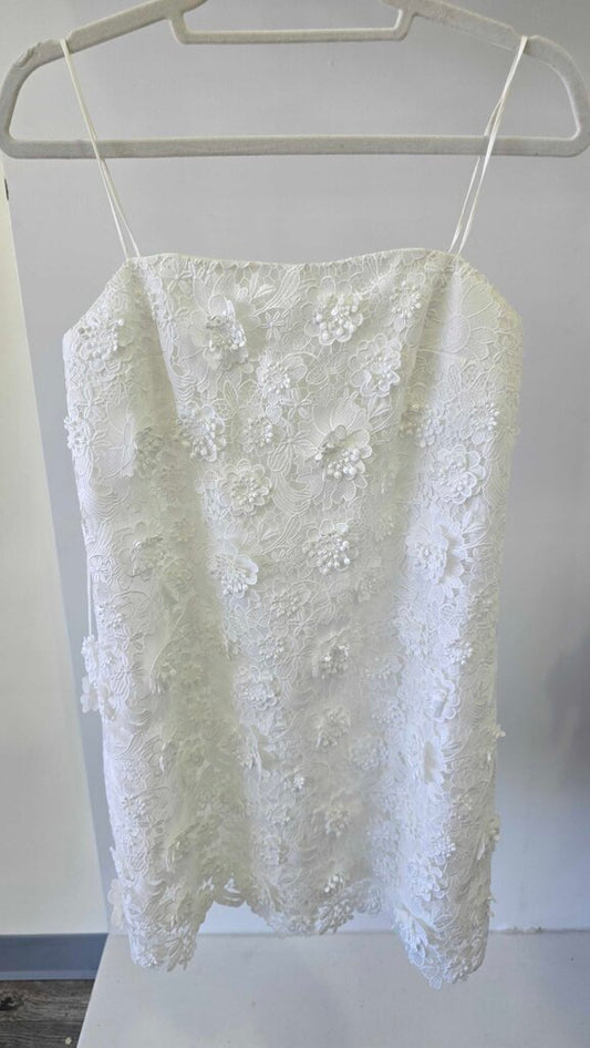 Zimmerman Raie Lace Flower Mini Dress