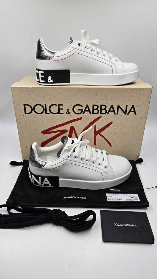 Dolce & Gabbana Calfskin Nappa Portofino Sneakers