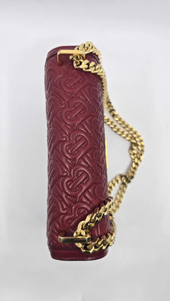 BURBERRY TB FLAP CHAIN BAG MONOGRAM EMBOSSED