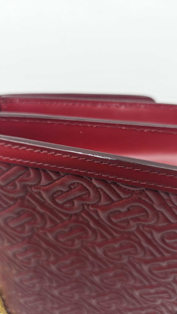 BURBERRY TB FLAP CHAIN BAG MONOGRAM EMBOSSED