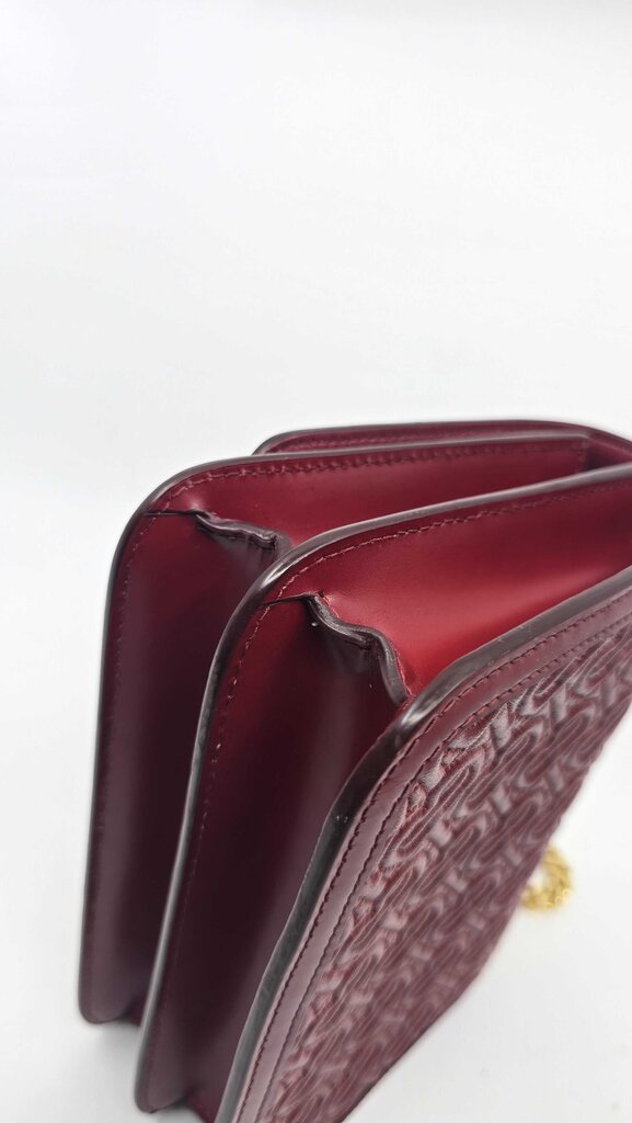 BURBERRY TB FLAP CHAIN BAG MONOGRAM EMBOSSED