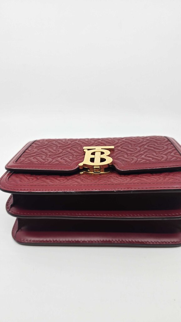 BURBERRY TB FLAP CHAIN BAG MONOGRAM EMBOSSED