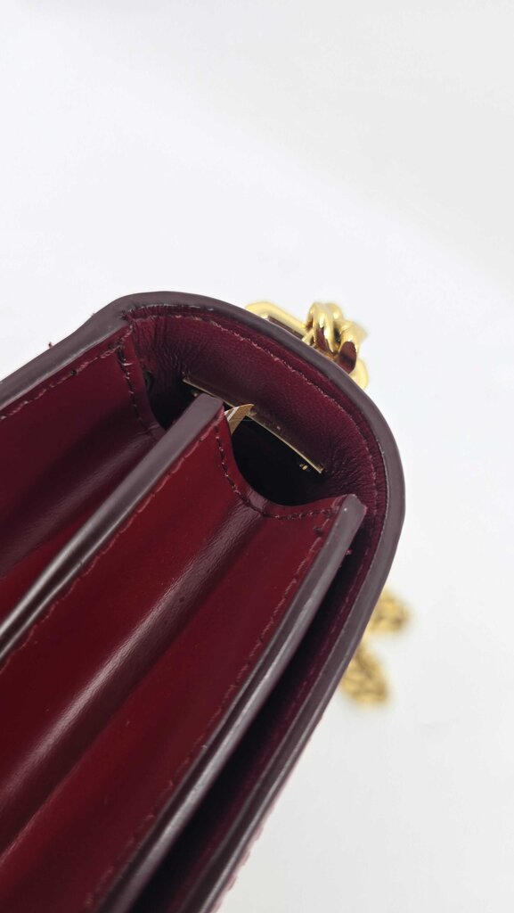 BURBERRY TB FLAP CHAIN BAG MONOGRAM EMBOSSED