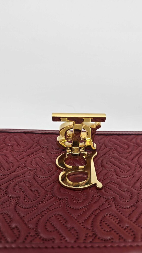 BURBERRY TB FLAP CHAIN BAG MONOGRAM EMBOSSED