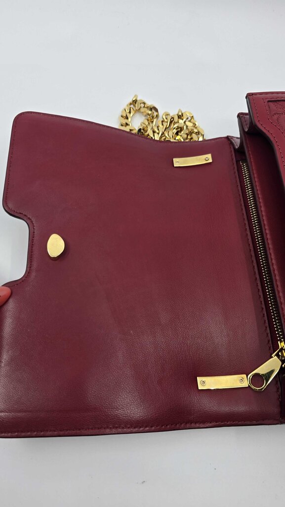 BURBERRY TB FLAP CHAIN BAG MONOGRAM EMBOSSED