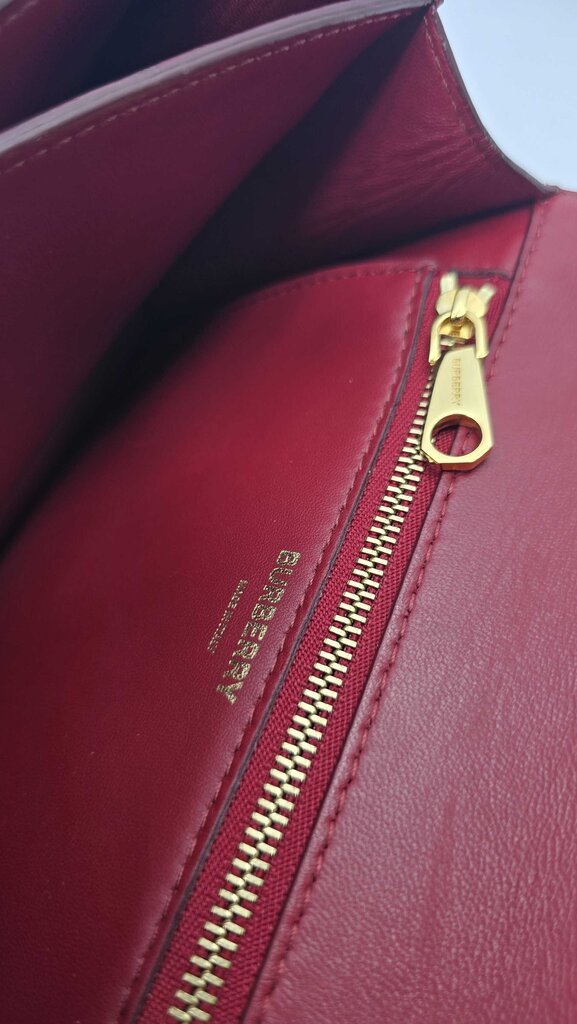 BURBERRY TB FLAP CHAIN BAG MONOGRAM EMBOSSED