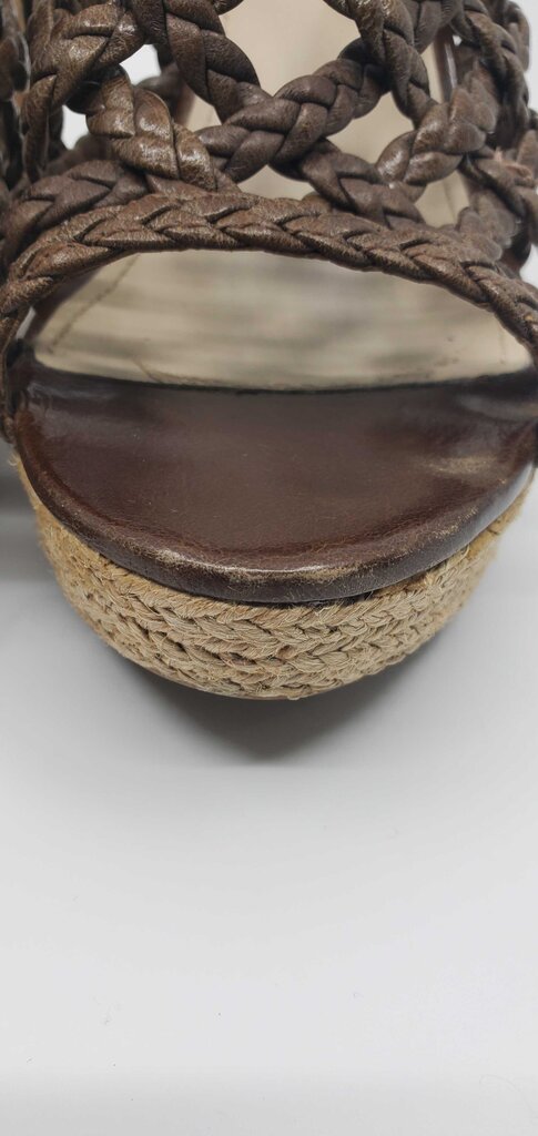 Prada Braided Wedge Sandals