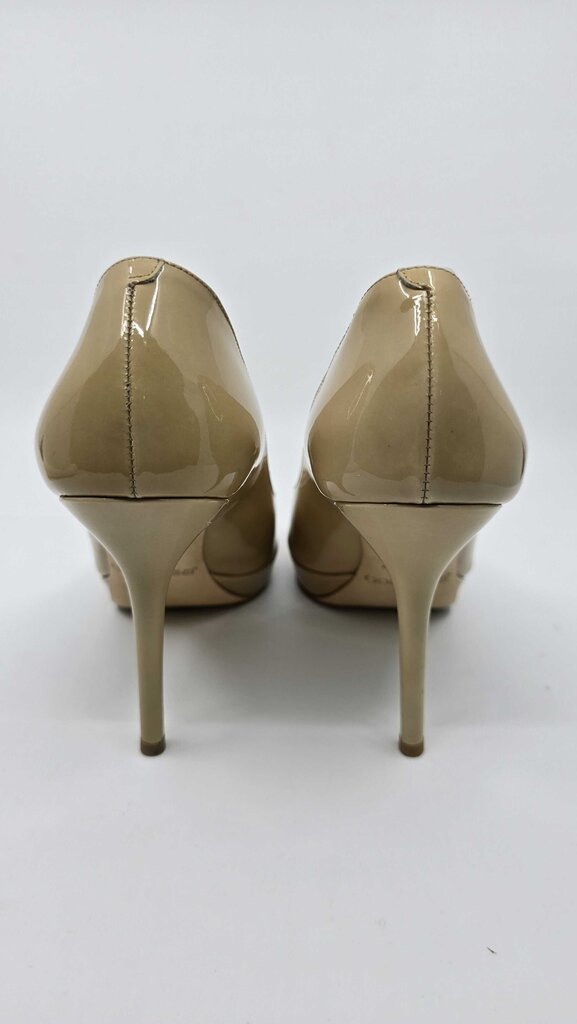 Jimmy Choo Peep Toe Patent Platform Heels