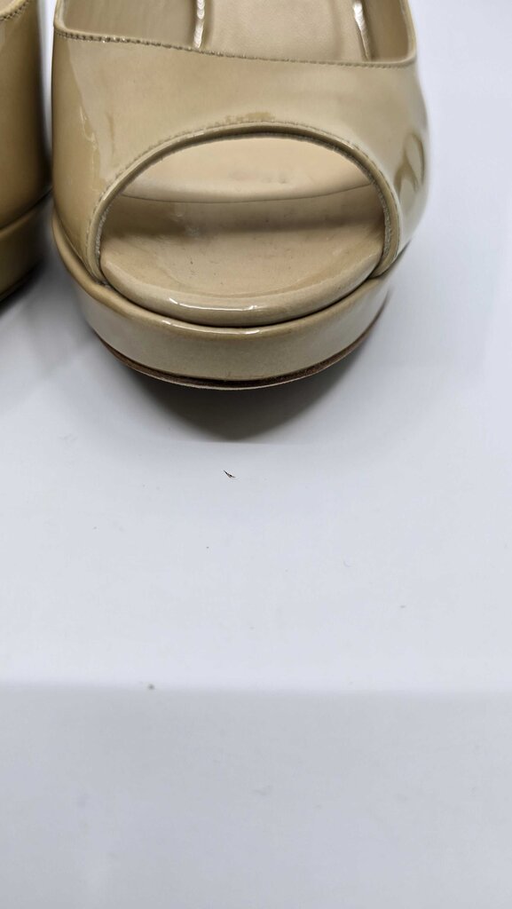 Jimmy Choo Peep Toe Patent Platform Heels