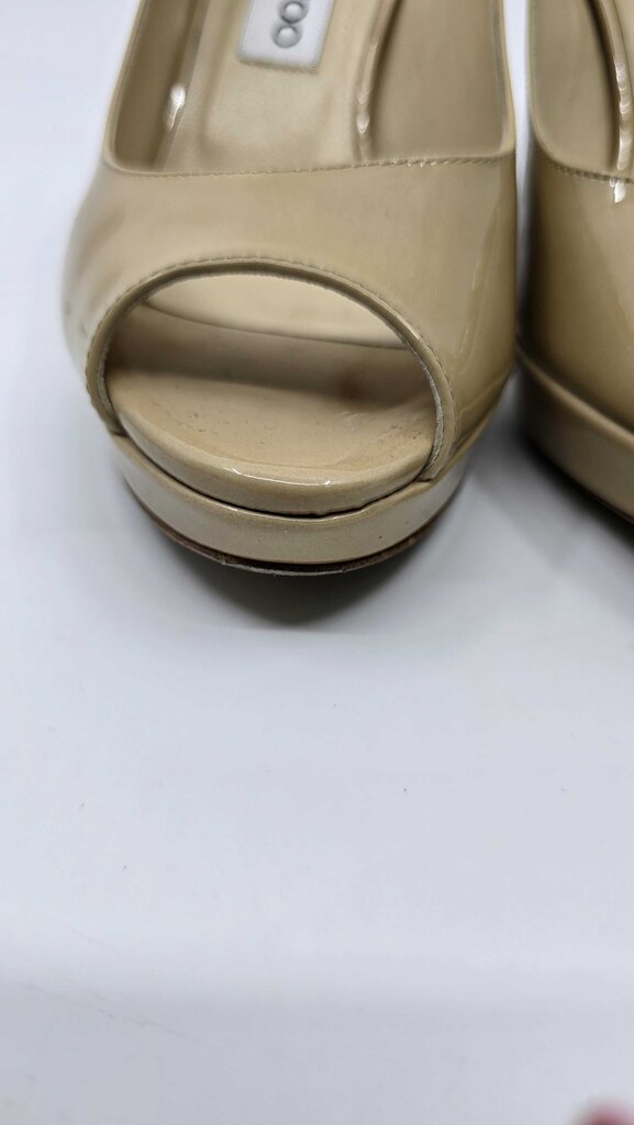 Jimmy Choo Peep Toe Patent Platform Heels
