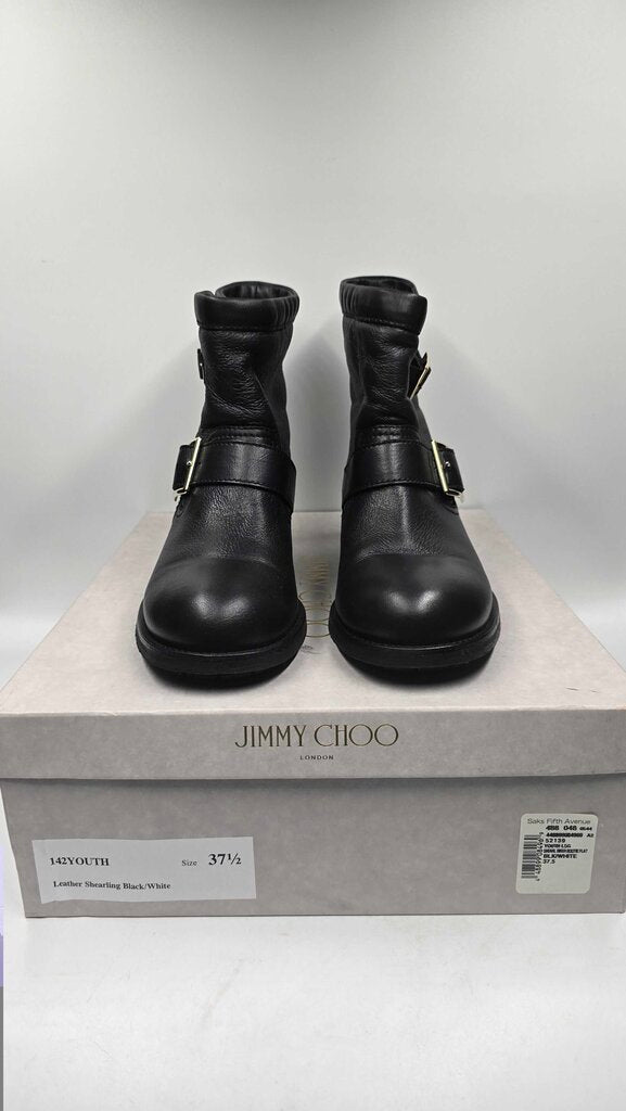 Jimmy Choo Short Moto Boots w/ Fur Lining