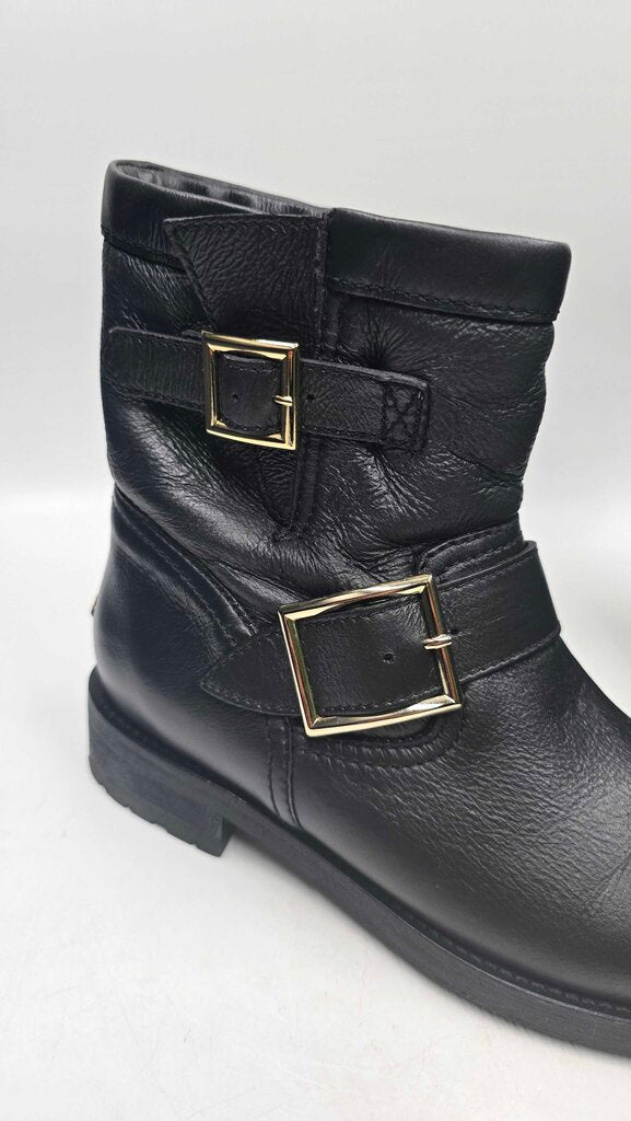 Jimmy Choo Short Moto Boots w/ Fur Lining