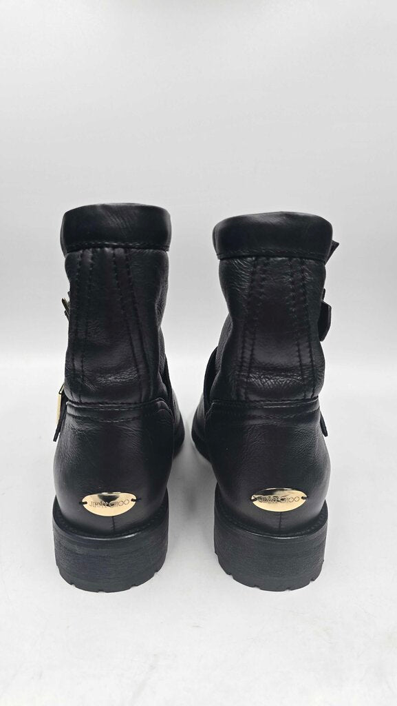 Jimmy Choo Short Moto Boots w/ Fur Lining