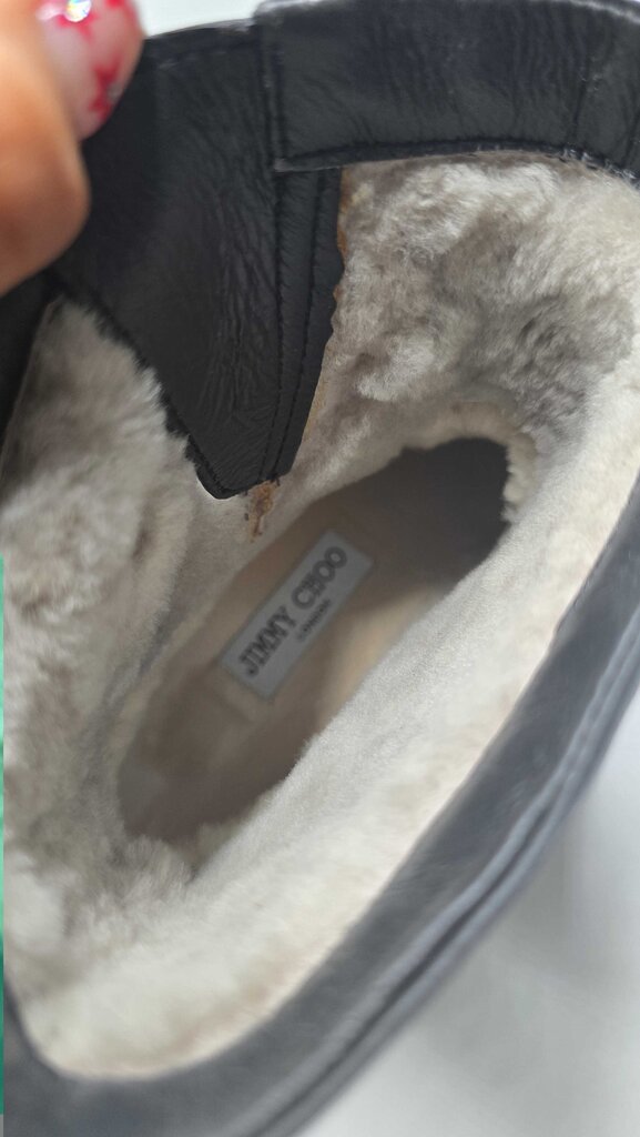 Jimmy Choo Short Moto Boots w/ Fur Lining