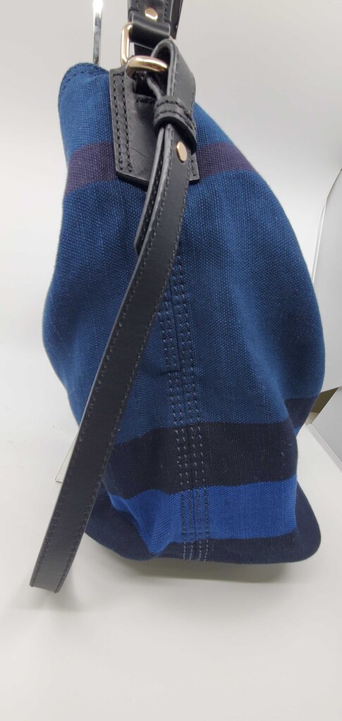 BURBERRY CANVAS CHECK OVERDYE MEDIUM HOBO