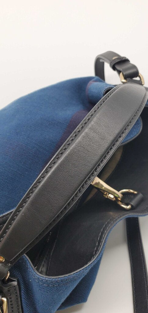 BURBERRY CANVAS CHECK OVERDYE MEDIUM HOBO