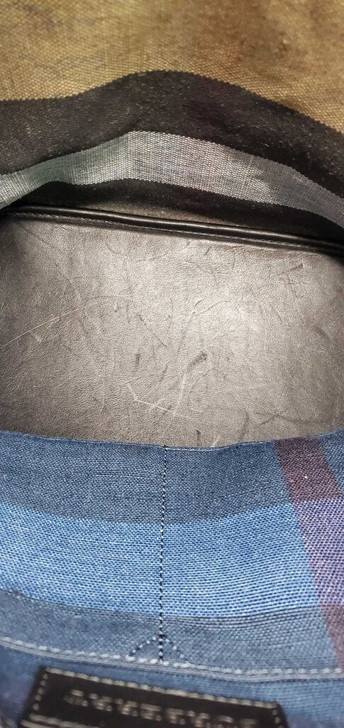 BURBERRY CANVAS CHECK OVERDYE MEDIUM HOBO