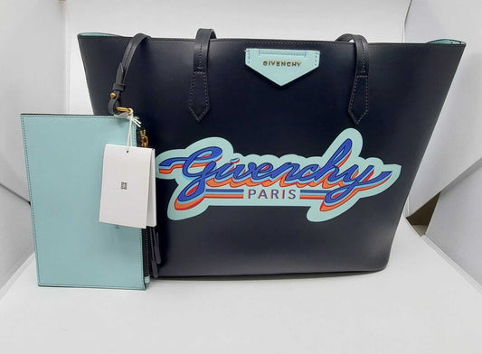 GIVENCHY CALFSKIN LOGO PRINT WING SHOPPING