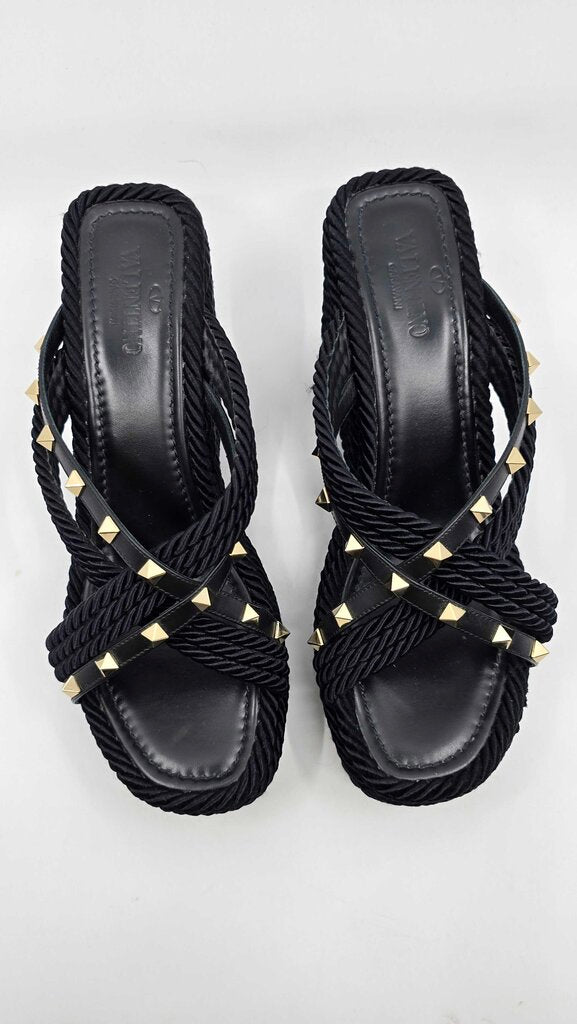 Valentino Criss Cross Rockstud Wedges