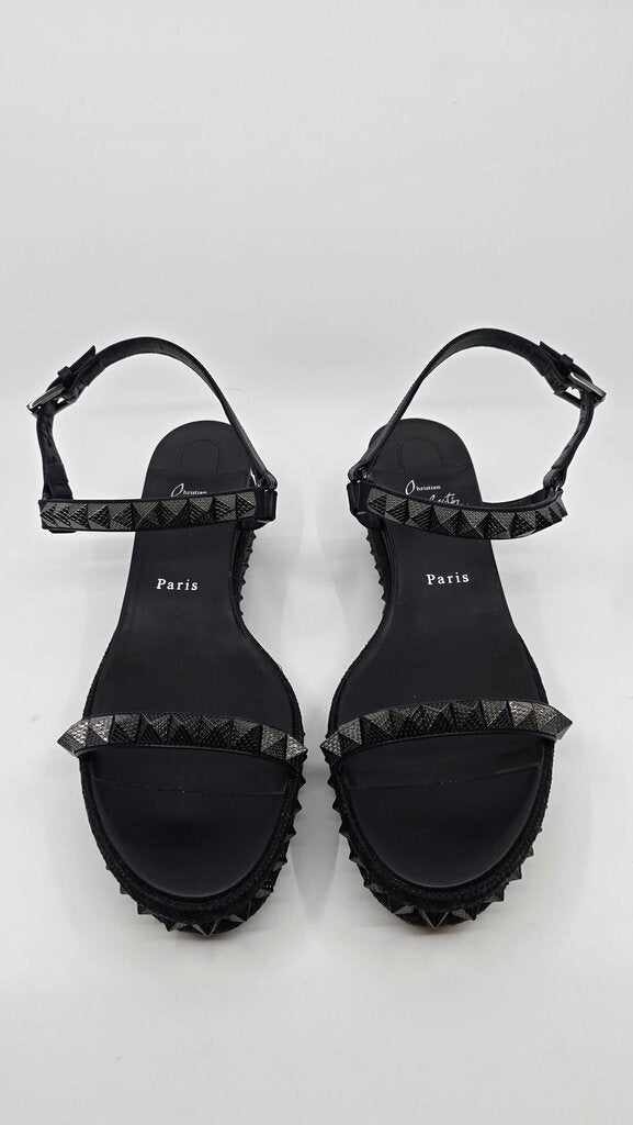 Louboutin Pyraclou 60 Studded Leather Platforms